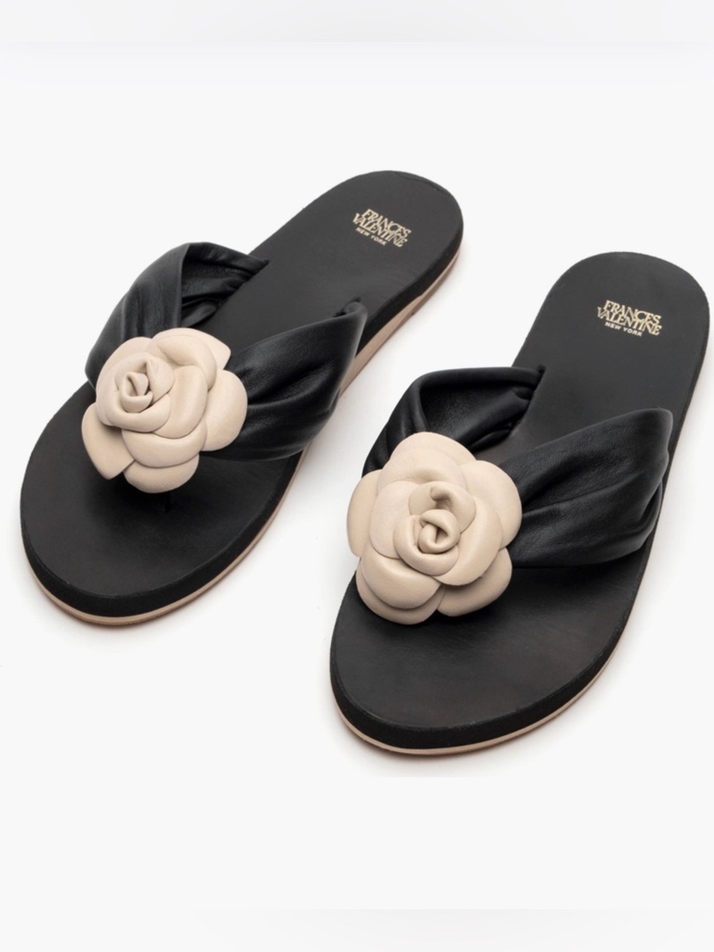 NEW FRances Valentine Magnolia Cloud Flip Flop leather sandals